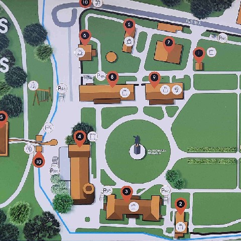 Z2406-15 J4 184 Sigulda - Plan du domaine du chteau